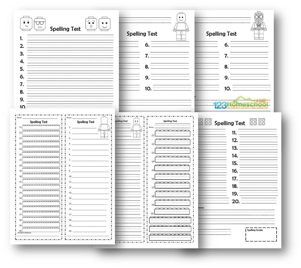 Free Printable Spelling Test For Kids 123 Homeschool 4 Me