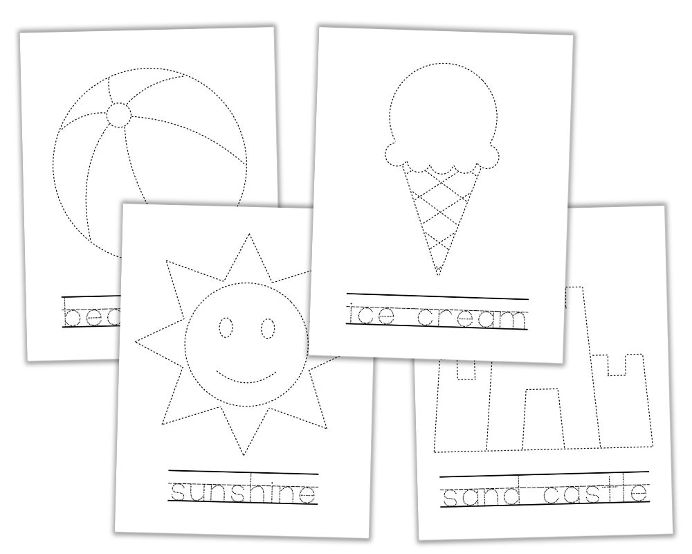 Free Printable Summer Tracing Worksheets For Preschool The Craft 