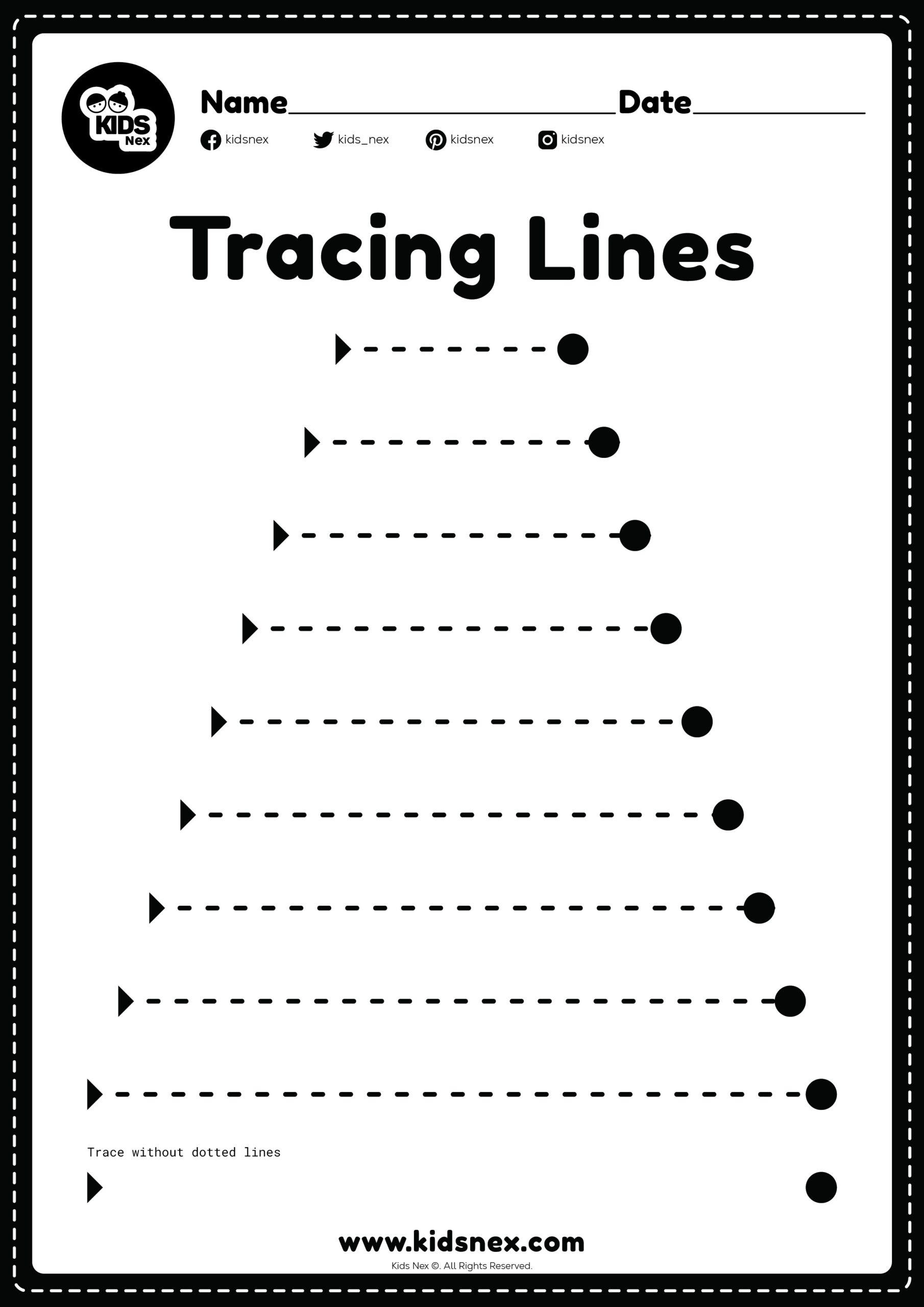 free preschool line tracing printables