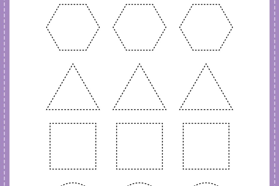Free Printable Tracing Shapes Worksheet PDF For Preschool