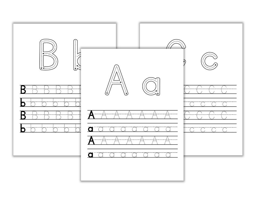 free alphabet tracing printables pdf