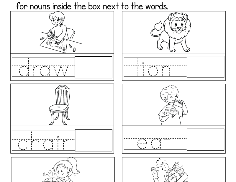 Free Printable Verbs And Nouns Worksheet