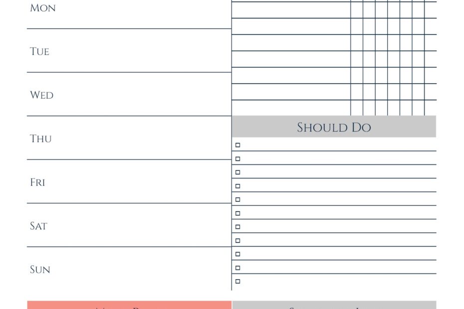 Free Printable Weekly Planner