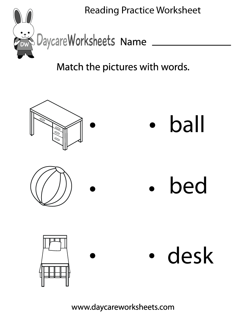 Free Reading Practice Worksheet For Preschool Worksheets Library