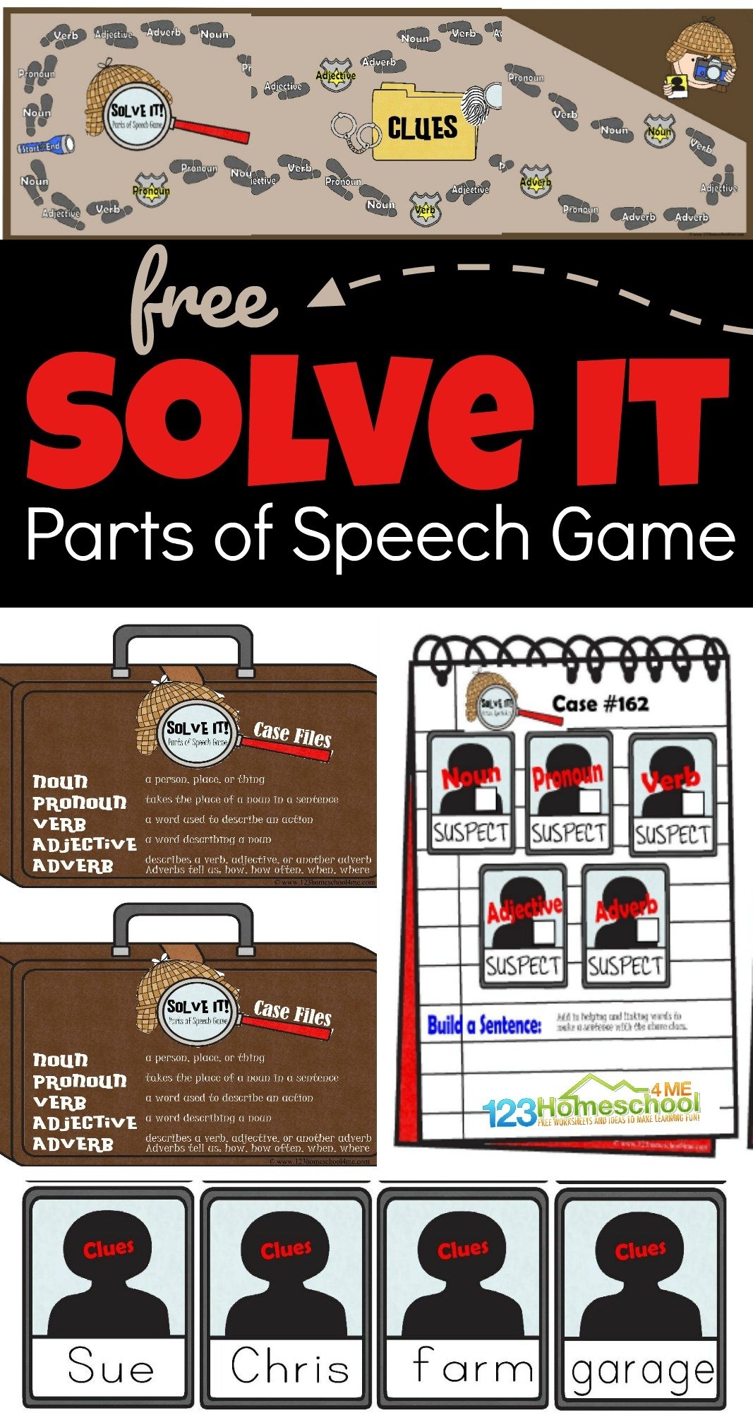 noun verb adjective interactive game