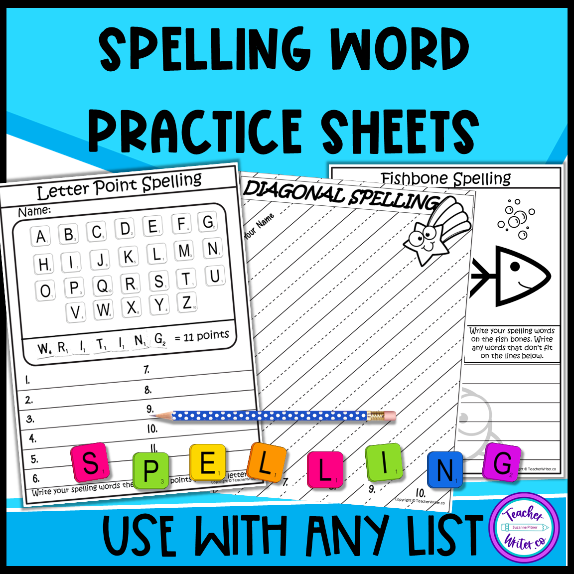 free printable spelling practice sheets