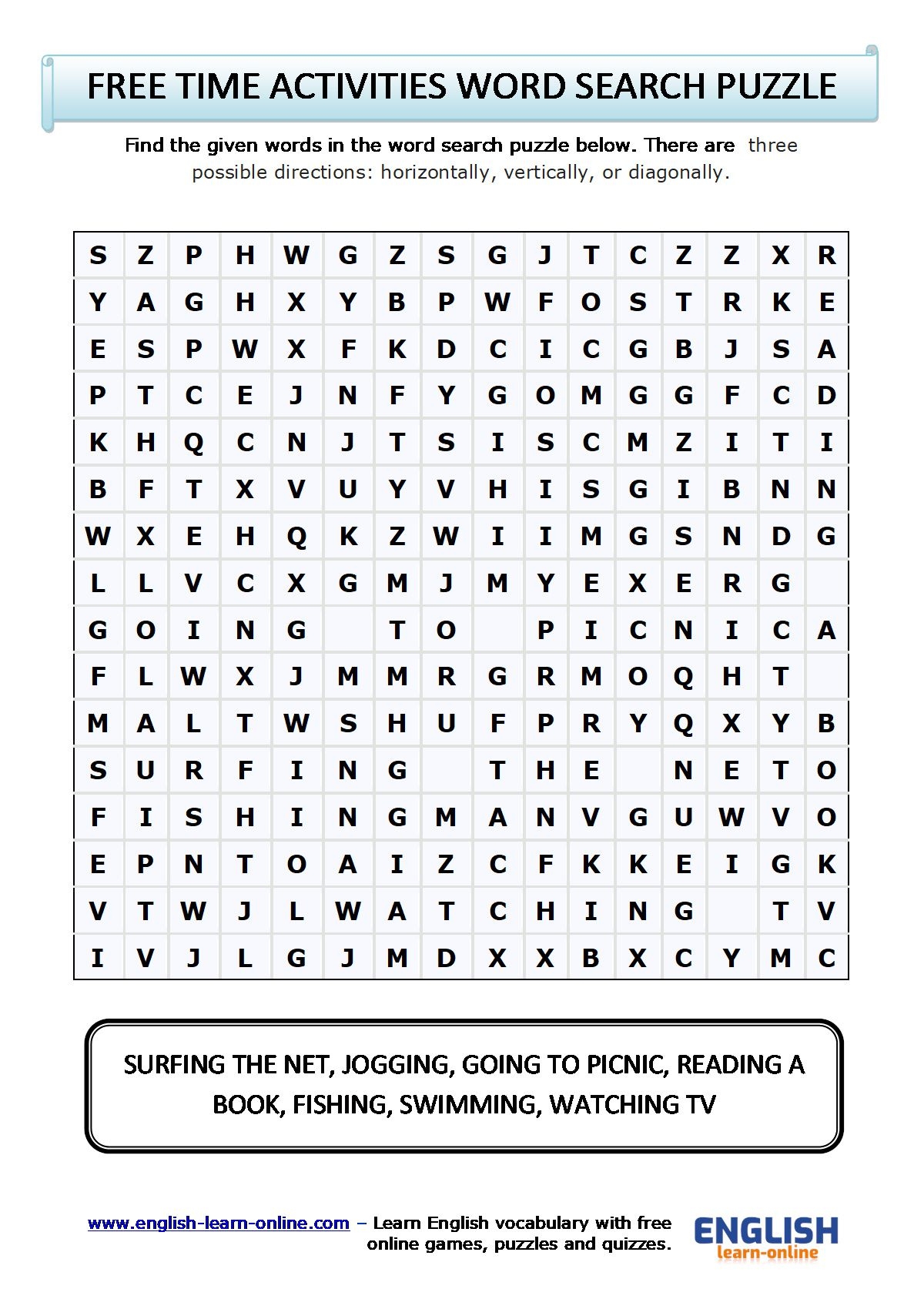 Free Time Activities In English With Flashcards Quizzes Audio Learn English