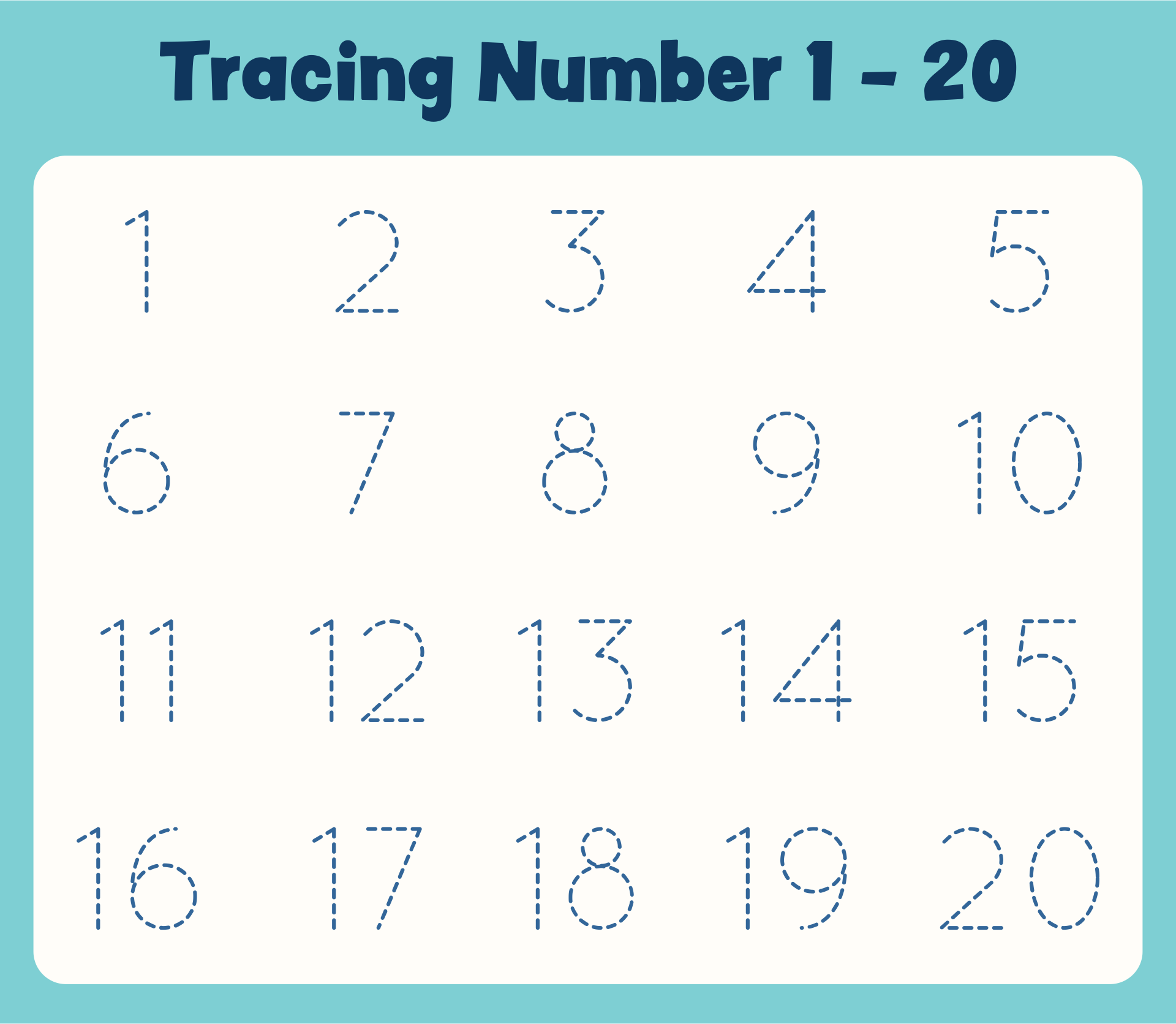 Free Writing Numbers 1 To 20 Worksheets The Teaching Aunt Worksheets Library