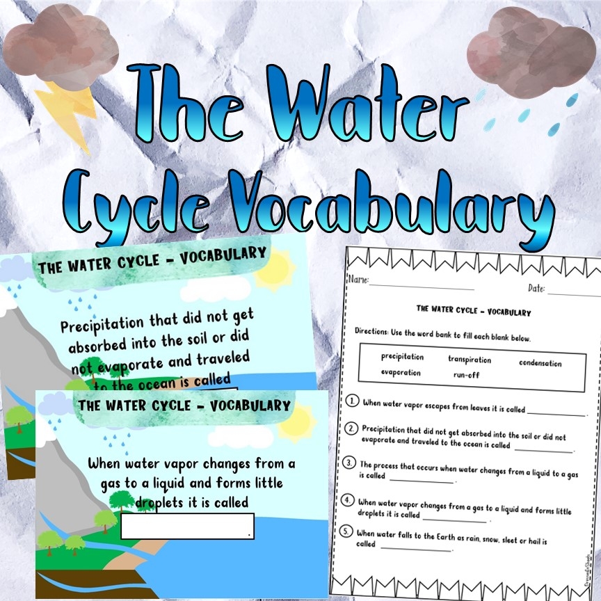 FREEBIE The Water Cycle Vocabulary Game For Distance Learning 