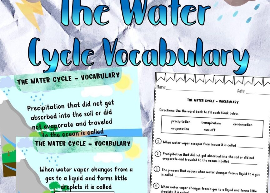 FREEBIE The Water Cycle Vocabulary Game For Distance Learning