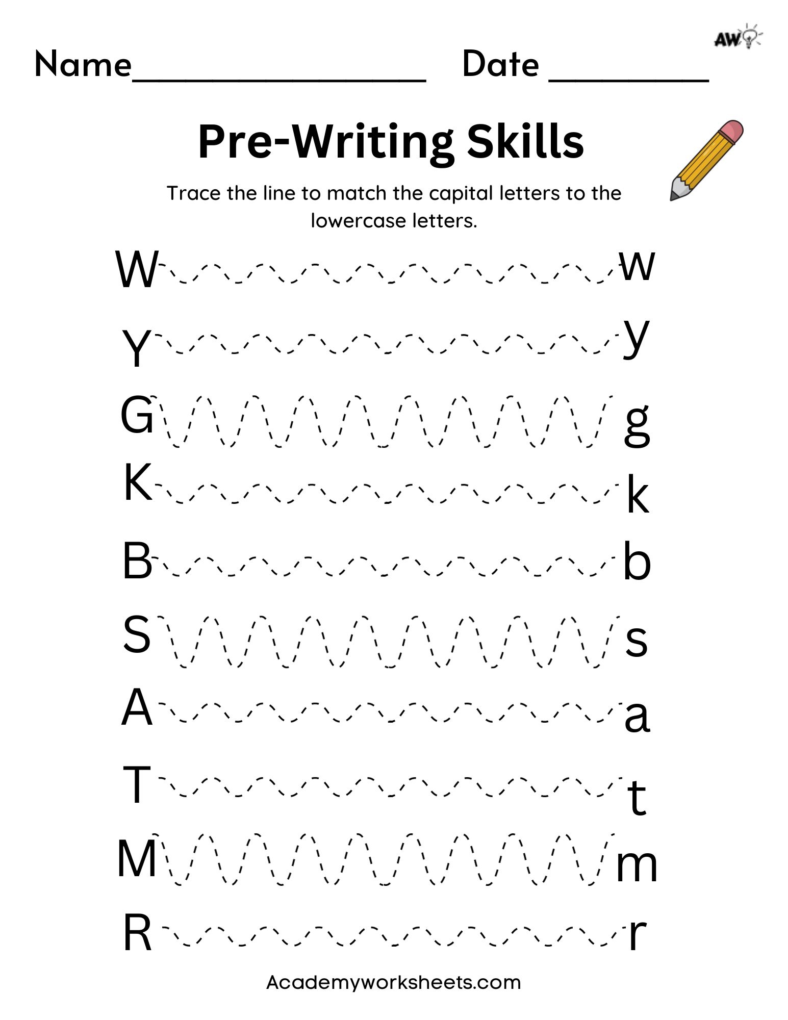 worksheets for tracing lines handwriting