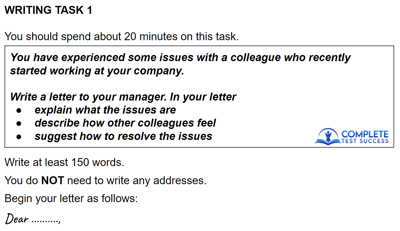 ielts writing task 1 format