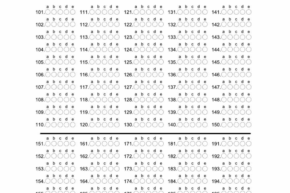 General Purpose Multiple Choice Answer Sheet Download Printable PDF Templateroller