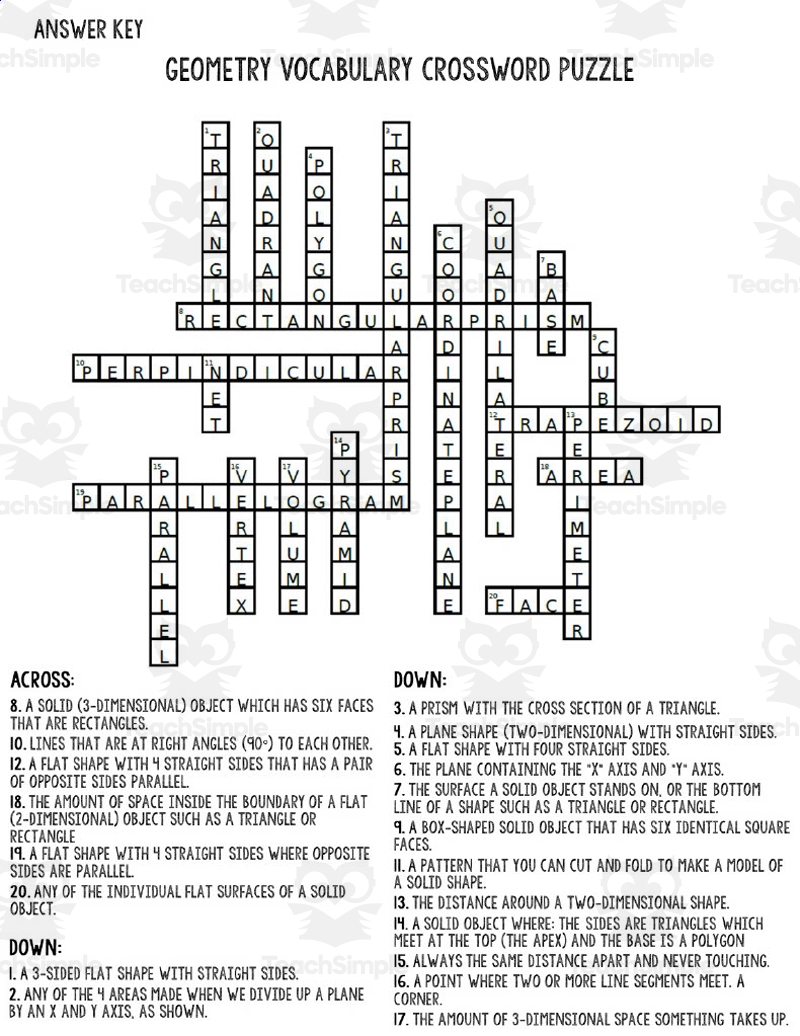 vocabulary crossword puzzle pdf