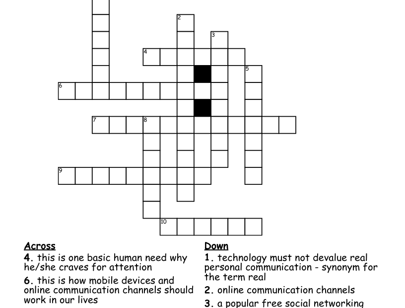 Grade 10 English Test Crossword WordMint