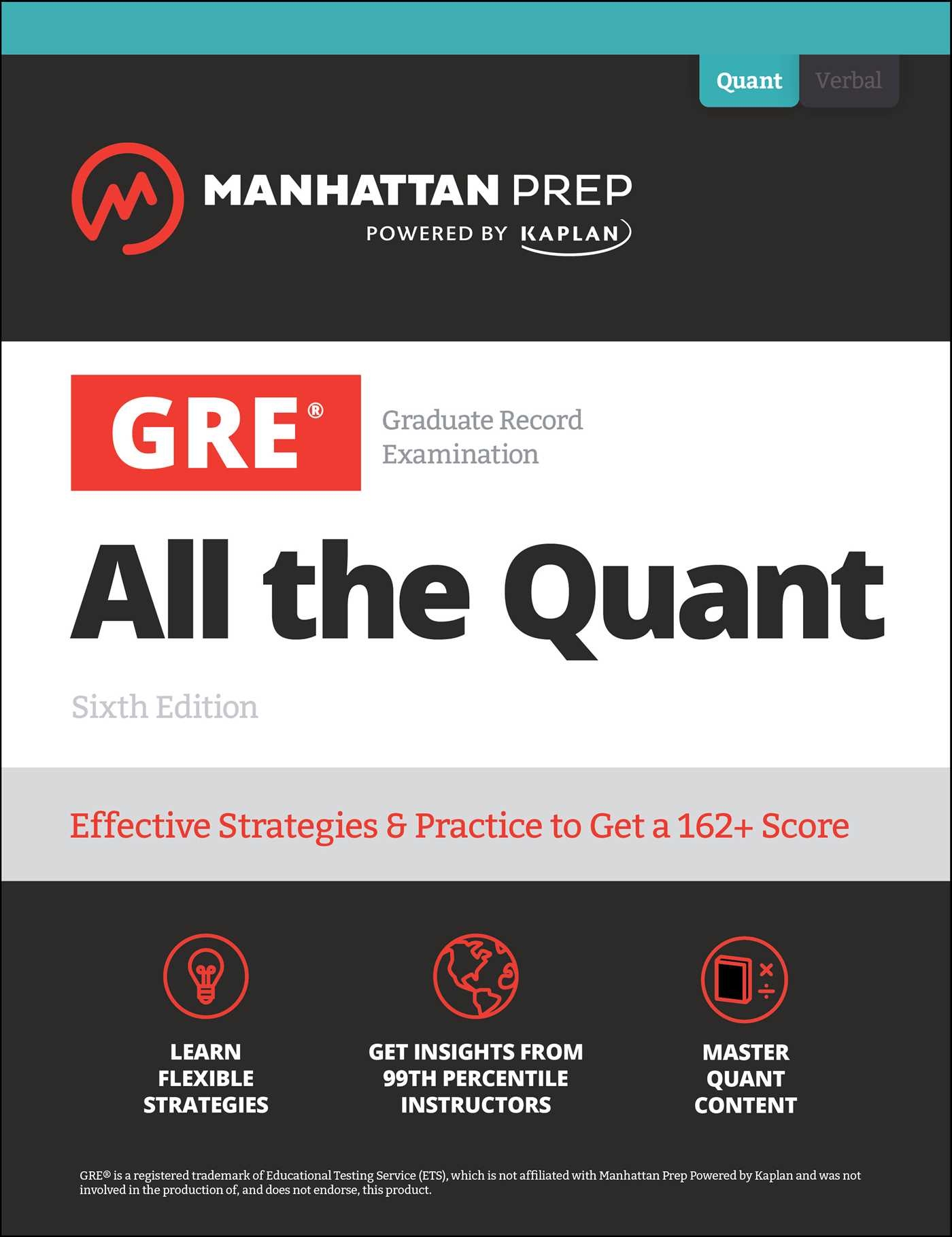 GRE All The Quant Book By Manhattan Prep Official Publisher 