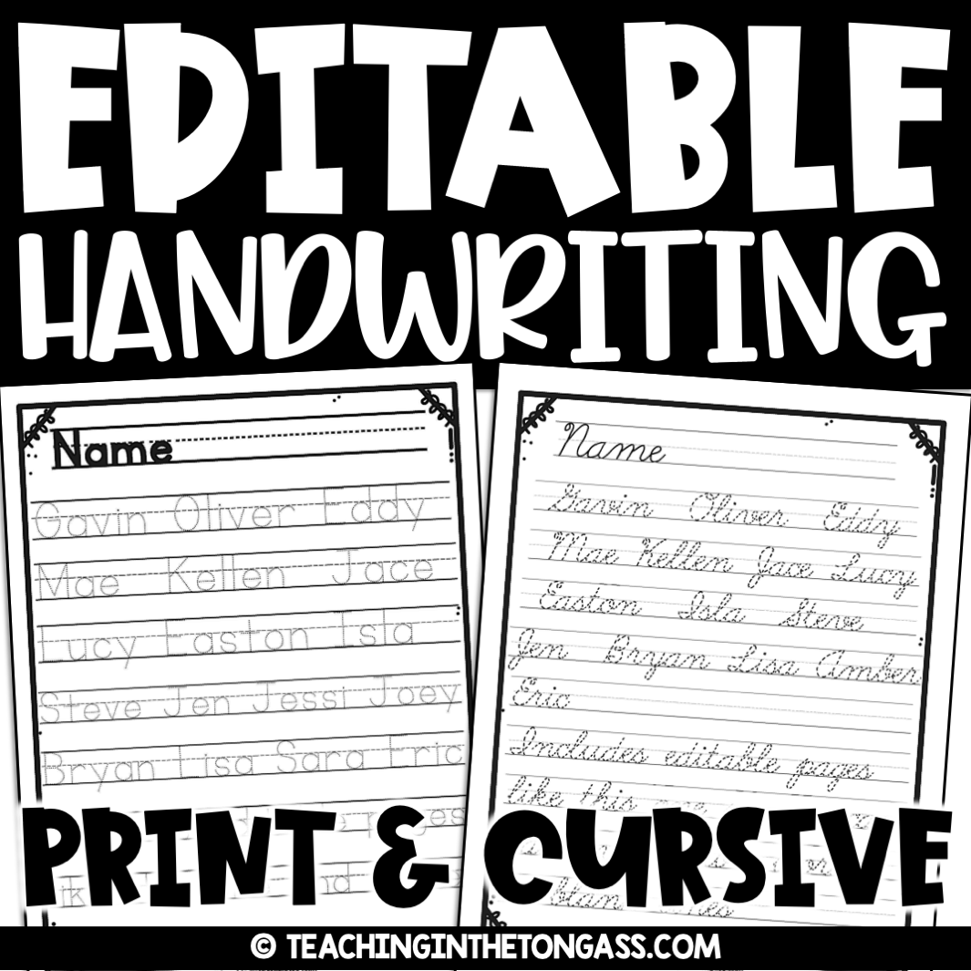 free editable handwriting practice printable