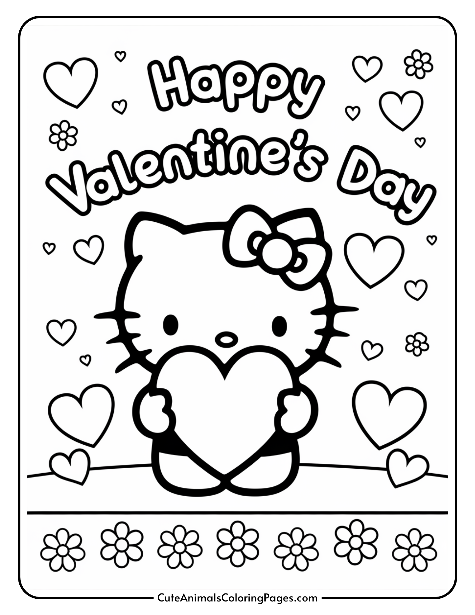 printable coloring pages hello kitty