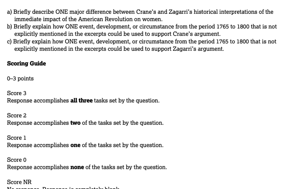 How To Answer AP US History Free Response Questions Albert io
