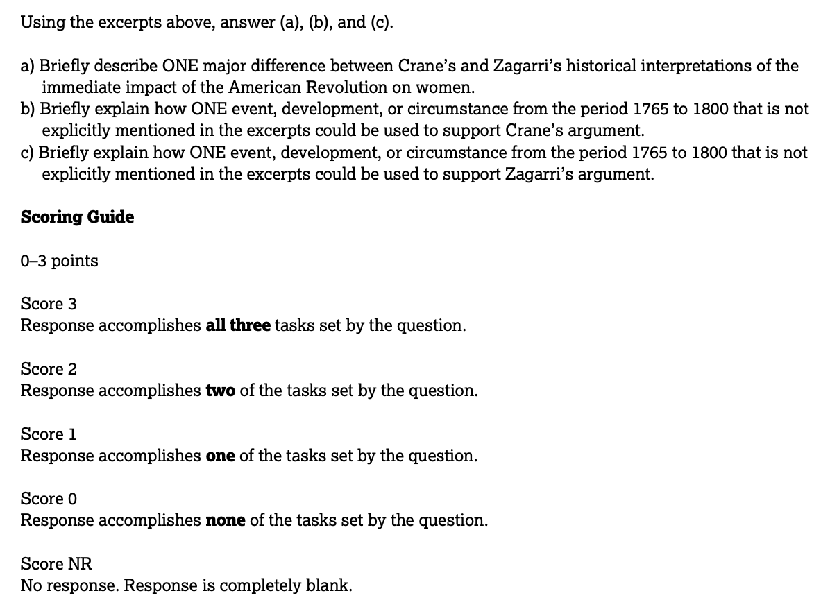 How To Answer AP US History Free Response Questions Albert io