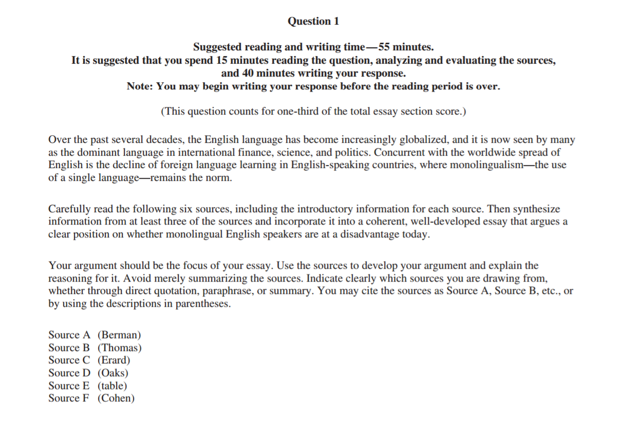 How To Approach AP English Language Free Response Questions 