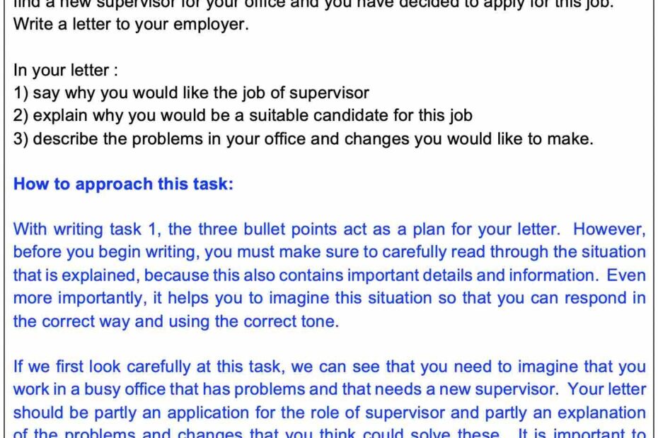 How To Approach General Training Writing Task 1 Cullen Education