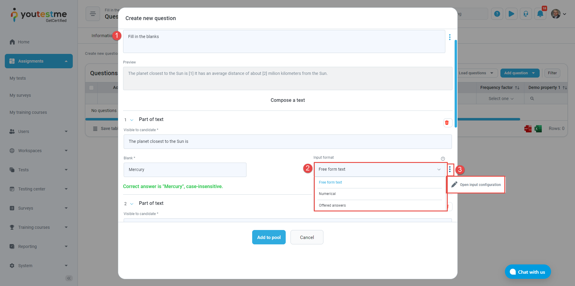 How To Create Fill In The Blanks Question Type YouTestMe