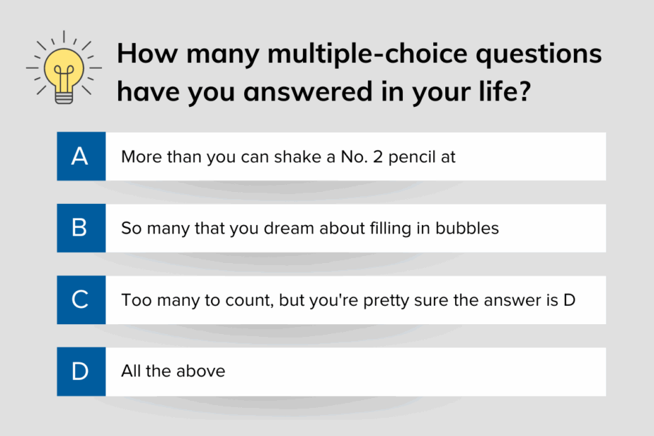 How To Improve Training With Better Multiple Choice Questions