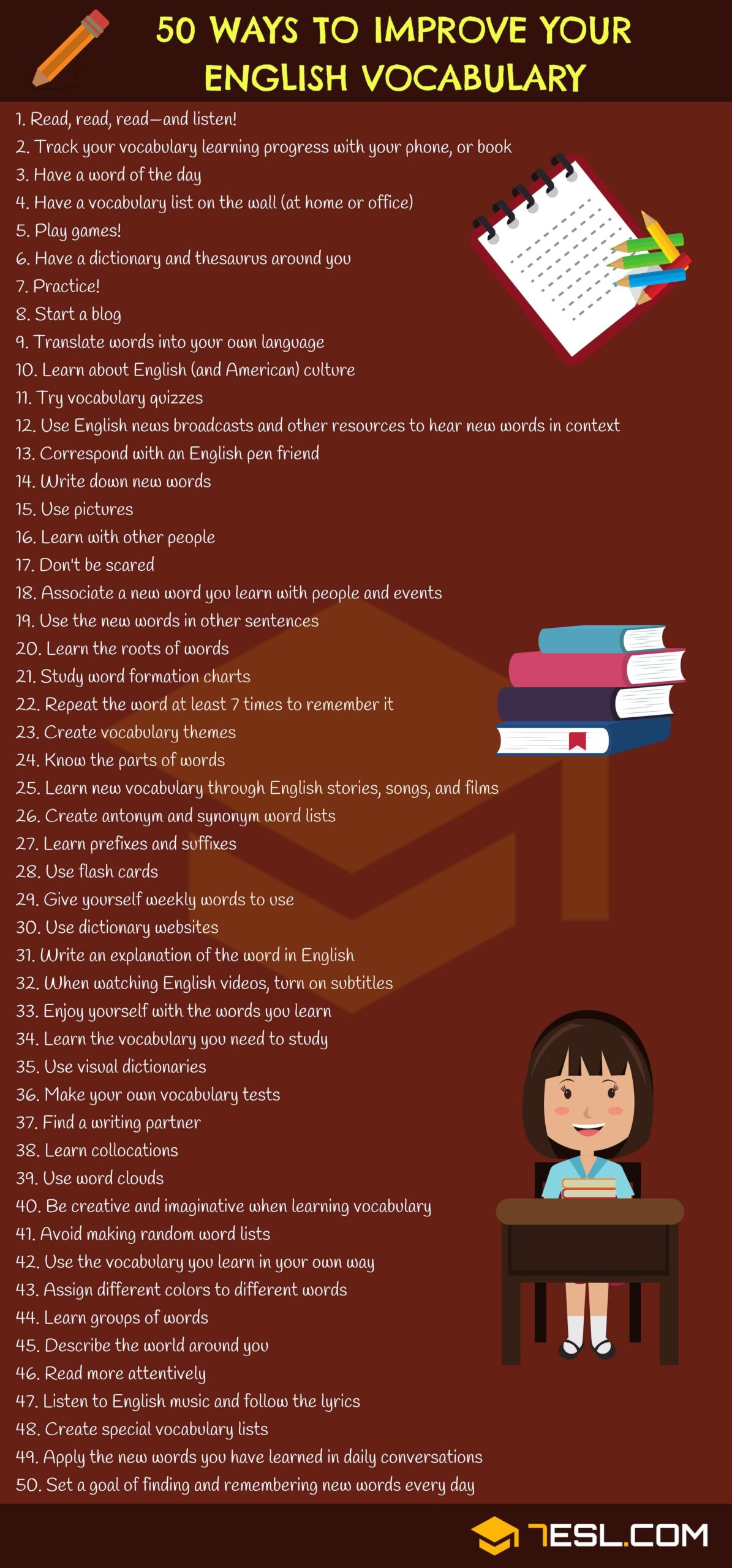 How To Improve Your English Vocabulary 50 Simple Tips 7ESL
