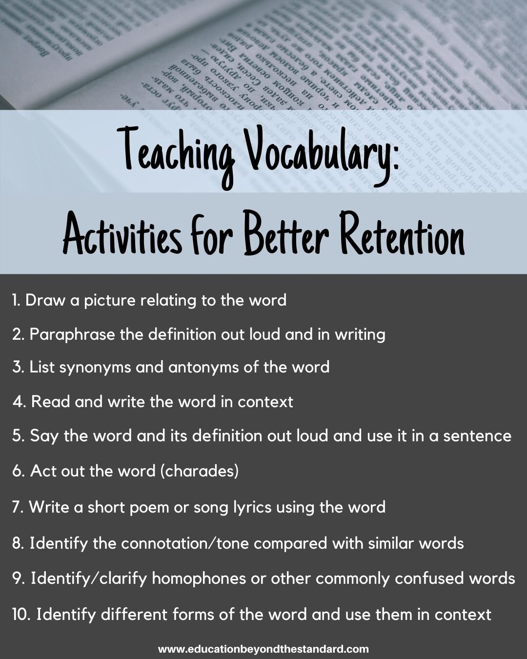 How To Teach Vocabulary At The Secondary Level Education Beyond 