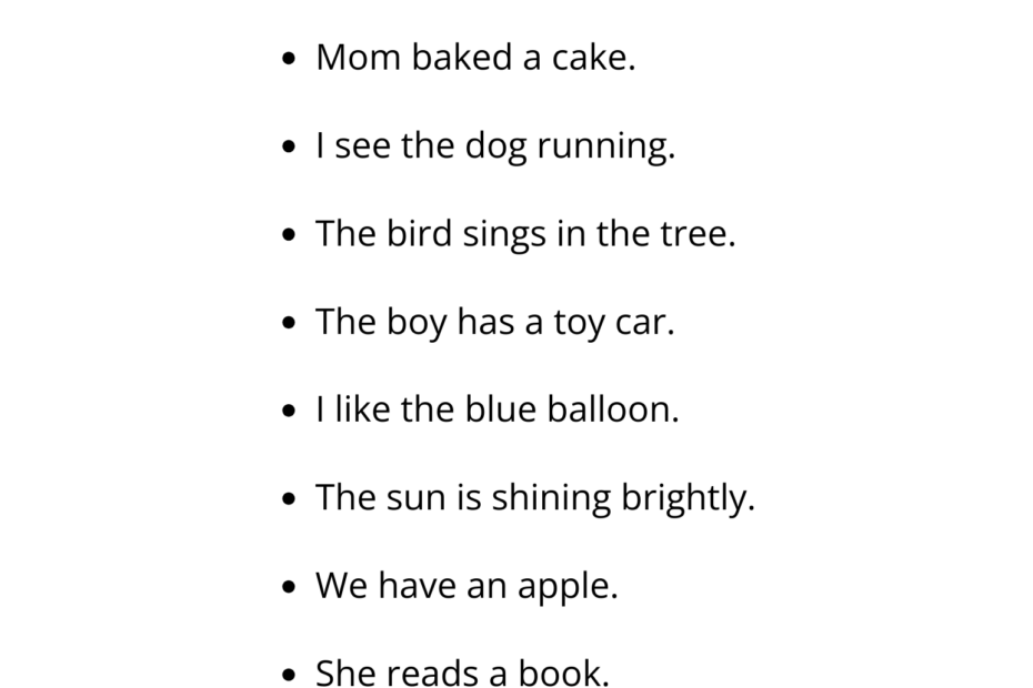 Identifying Nouns Verbs And Adjectives In Sentences Worksheets