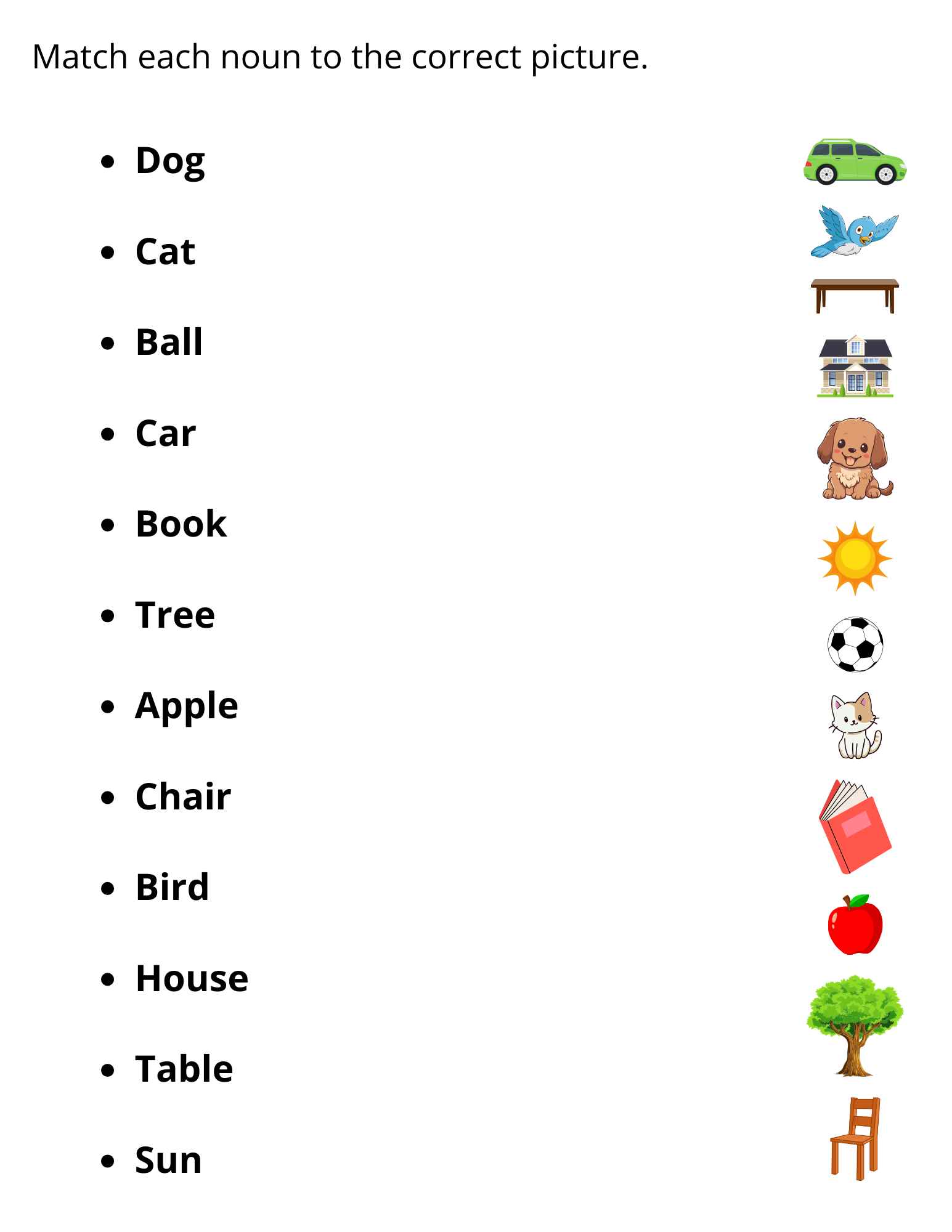 Identifying Nouns Verbs And Adjectives In Sentences Worksheets 