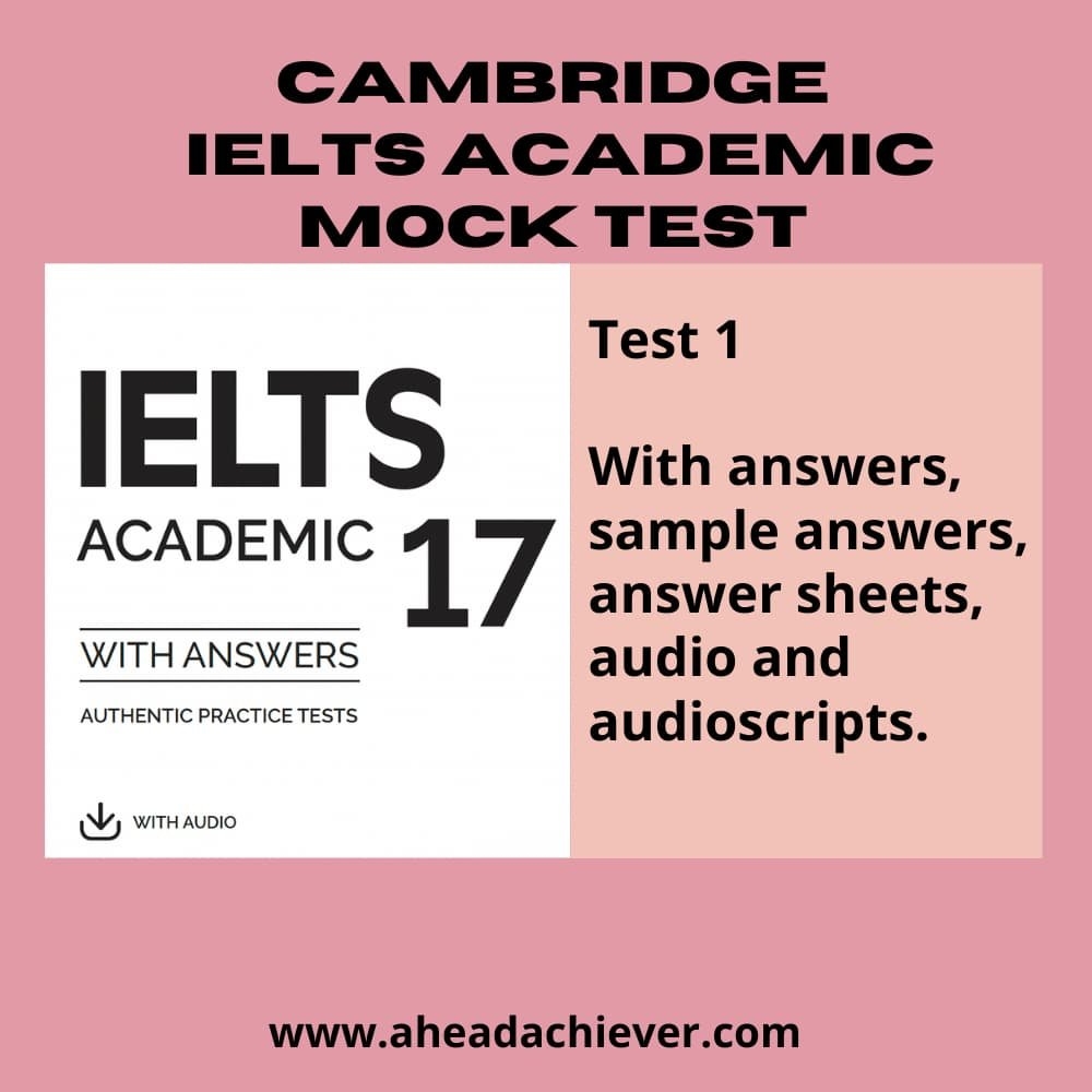IELTS Academic Mock Test PDF Ahead Achiever