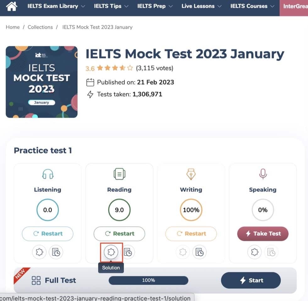 IELTS IELTS Online Tests 