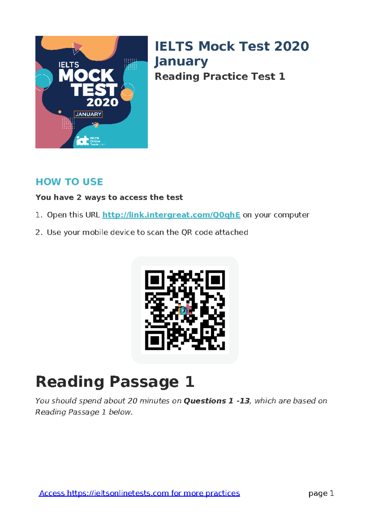 IELTS Mock Test 2020 September Listening Practice Test 2 Guide Studocu