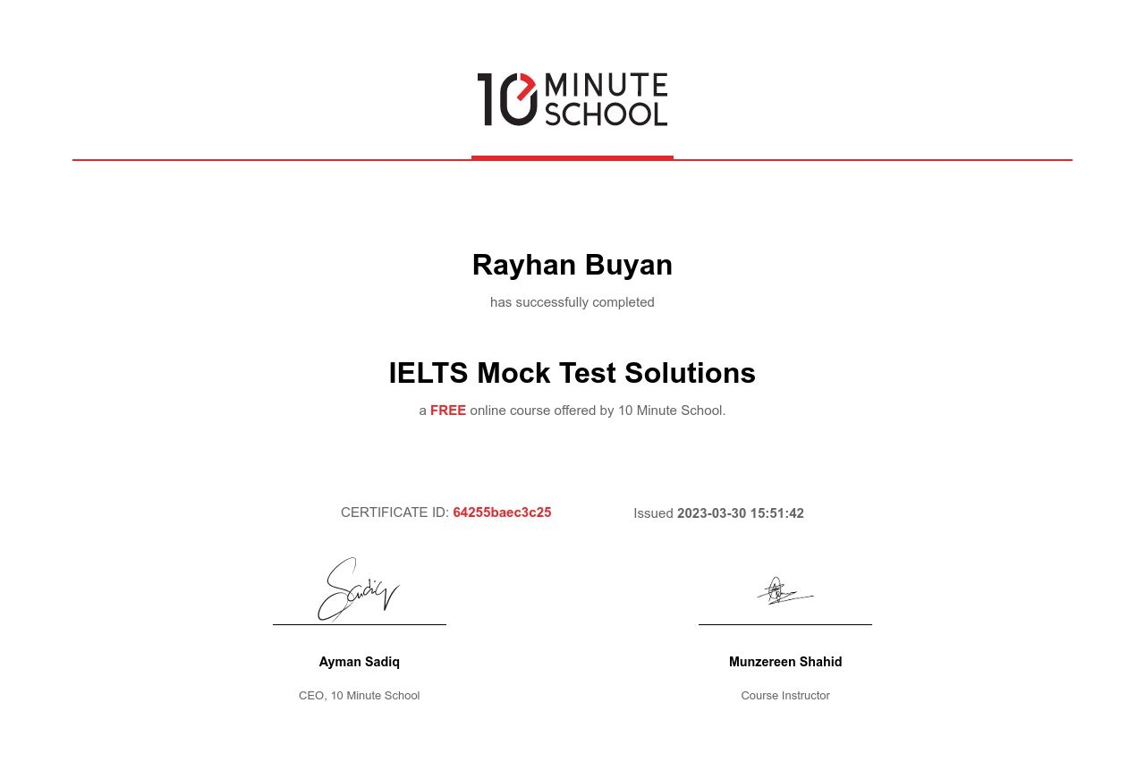 IELTS Mock Test Solutions