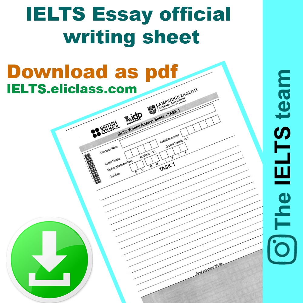 IELTS Official Answer Sheets Eliclass