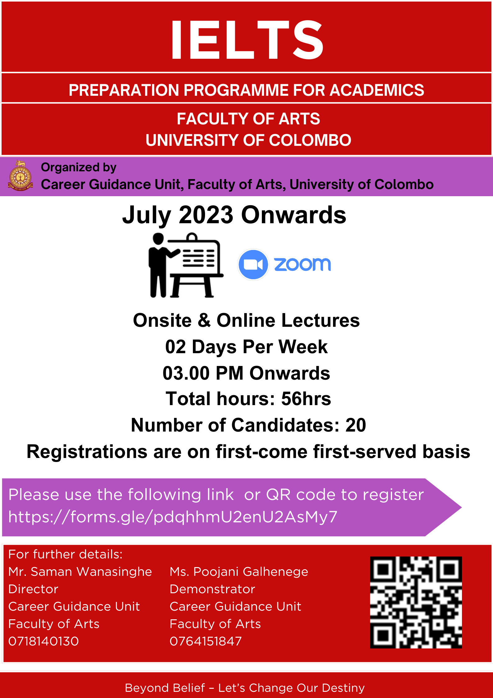 IELTS Preparation Programme For Academics Organized By Career Guidance Unit Faculty Of Arts Faculty Of Arts