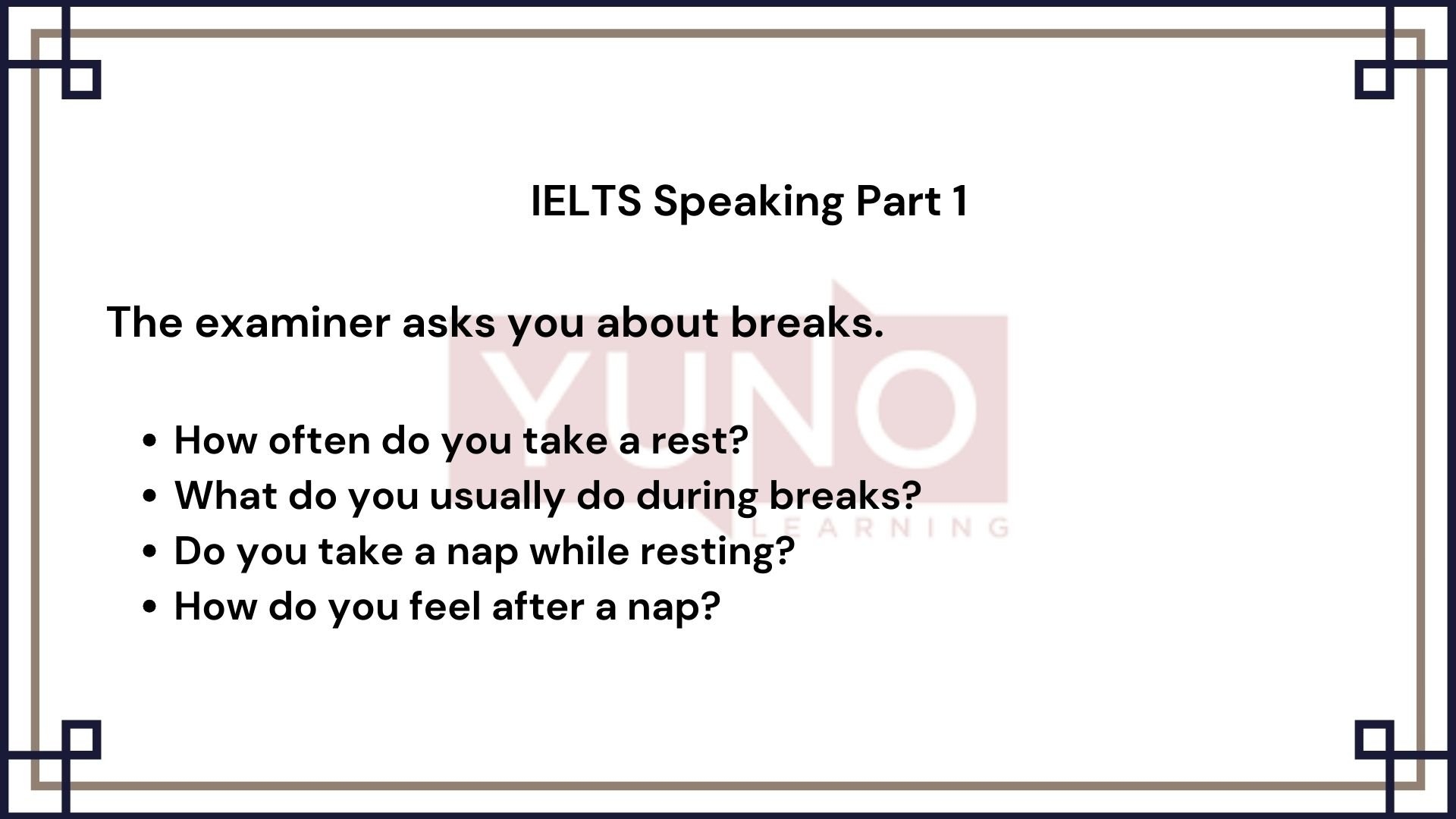 IELTS Speaking Part 1 Sample Questions Yuno Learning