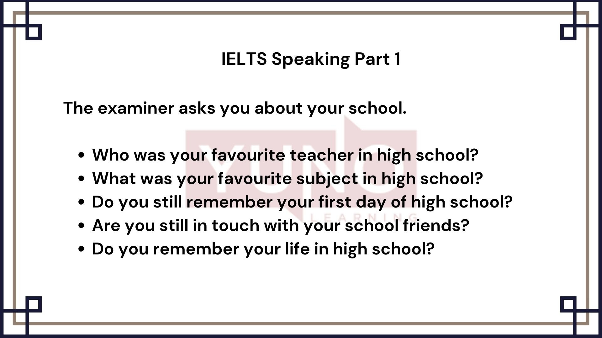 IELTS Speaking Part 1 Sample Questions Yuno Learning
