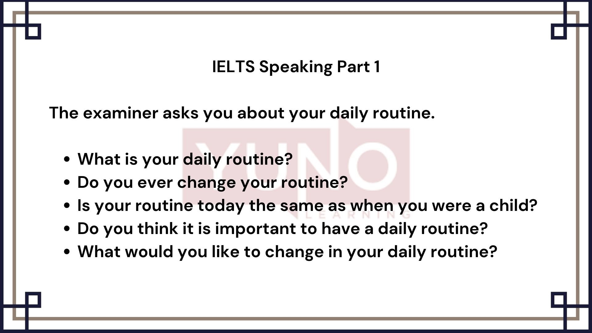 list of ielts speaking questions