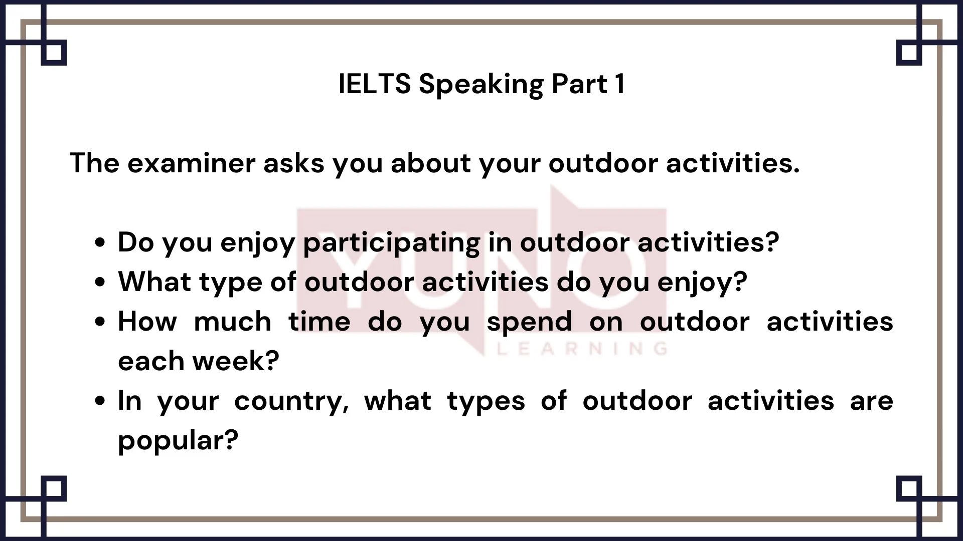 IELTS Speaking Part 1 Sample Questions Yuno Learning
