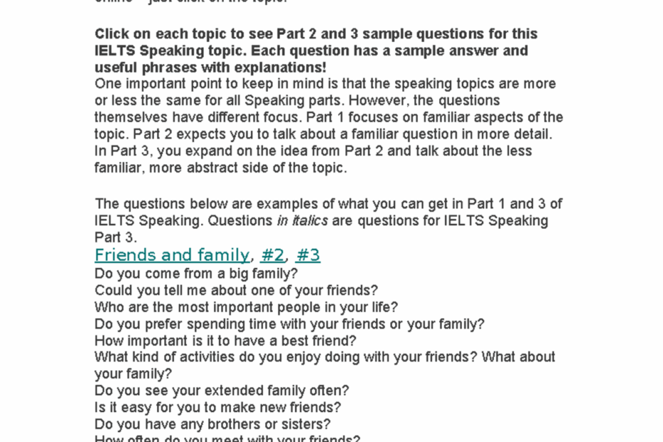 Ielts Speaking Topics In 2024 IELTS Speaking Topics In 2024