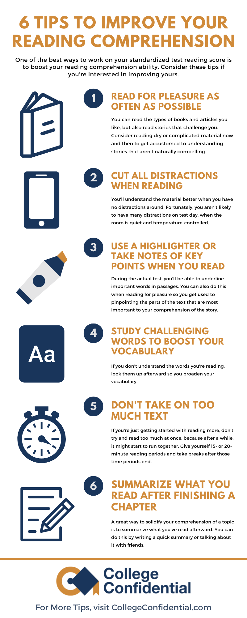 Infographic 6 Tips To Improve Your Reading Comprehension 