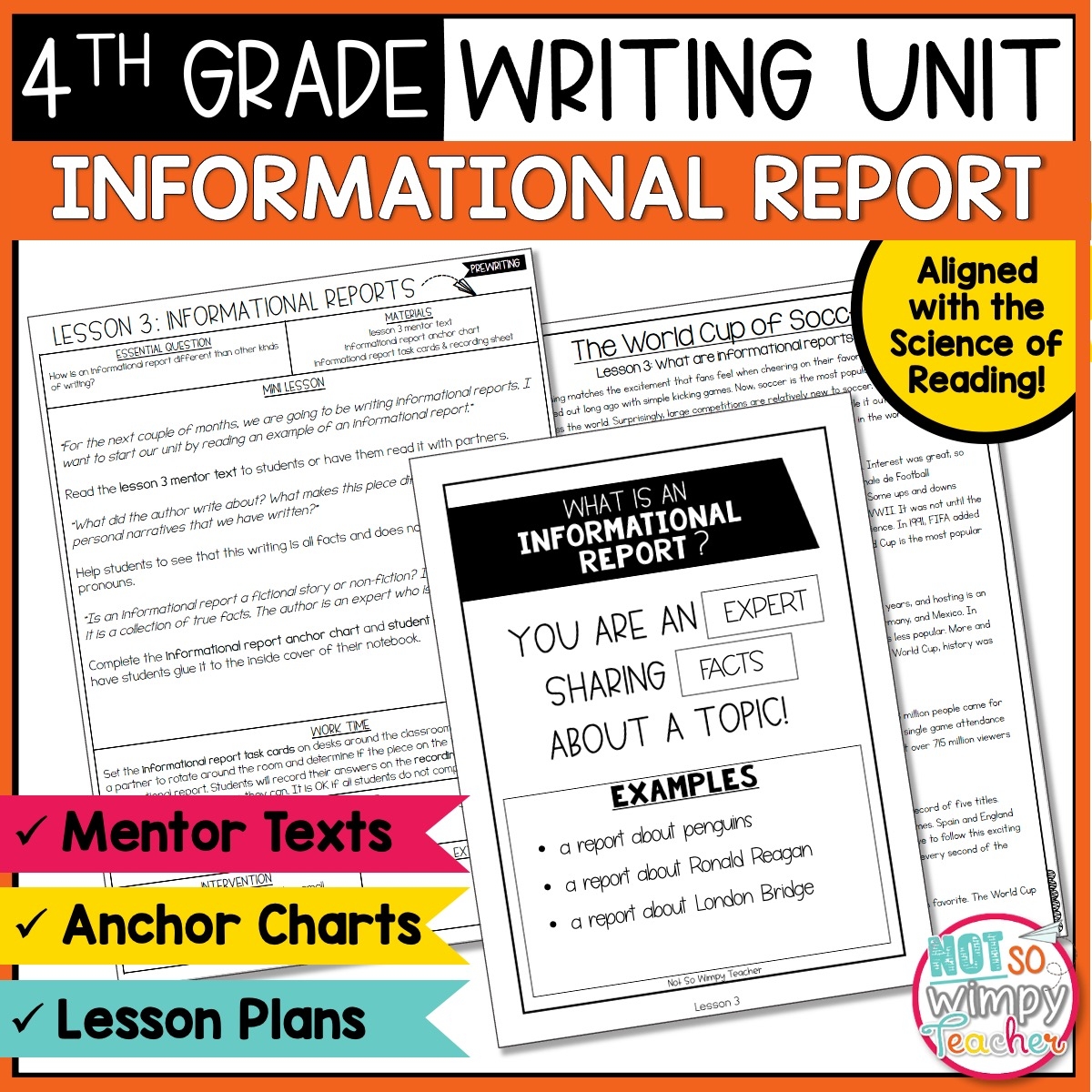 Informational Writing Unit FOURTH GRADE Not So Wimpy Teacher