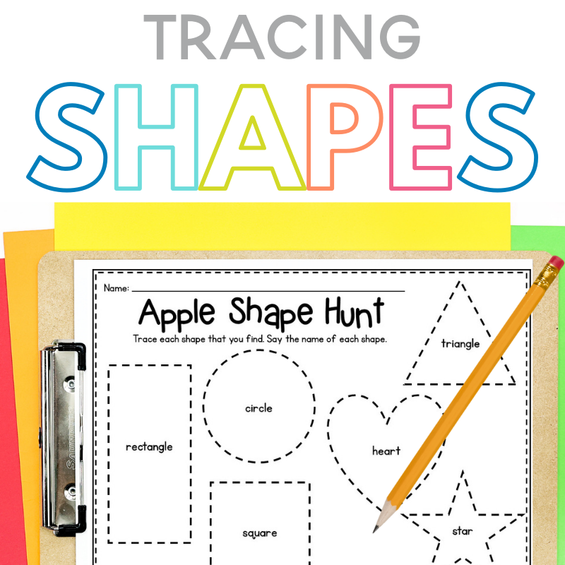 Interactive Tracing Shapes Worksheets For Preschool Sarah Chesworth
