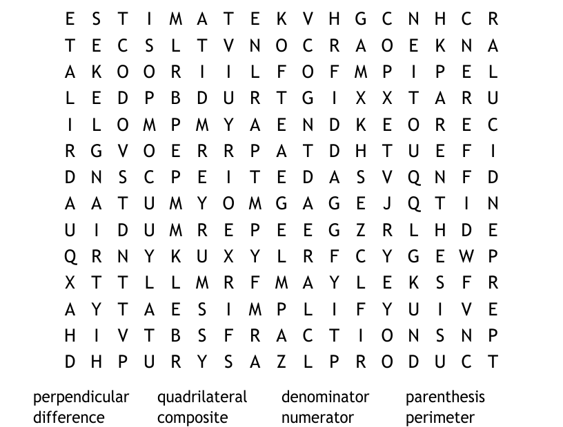 Introductory 6th Grade Vocabulary Words Word Search WordMint