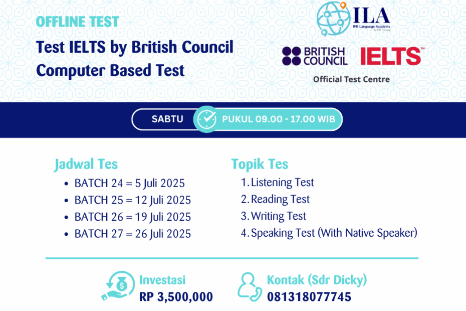 IPB Training IELTS Test By British Council On Computer Batch Juli