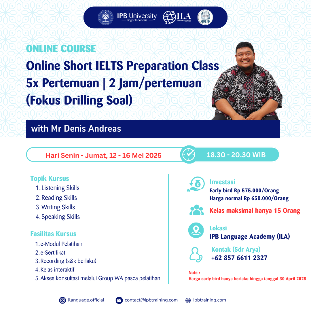 IPB Training Online Short Course IELTS Preparation Class