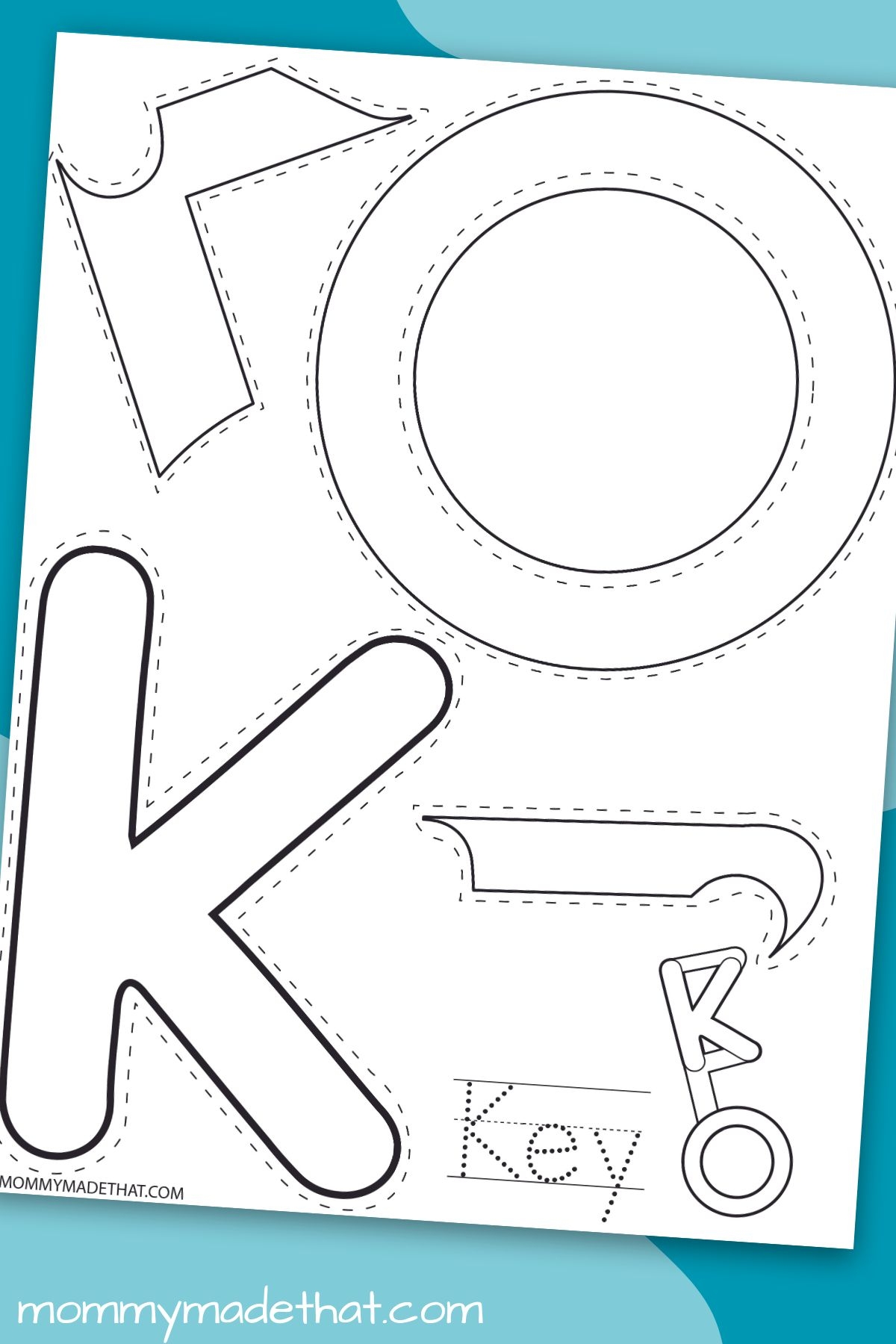 printable letter k template